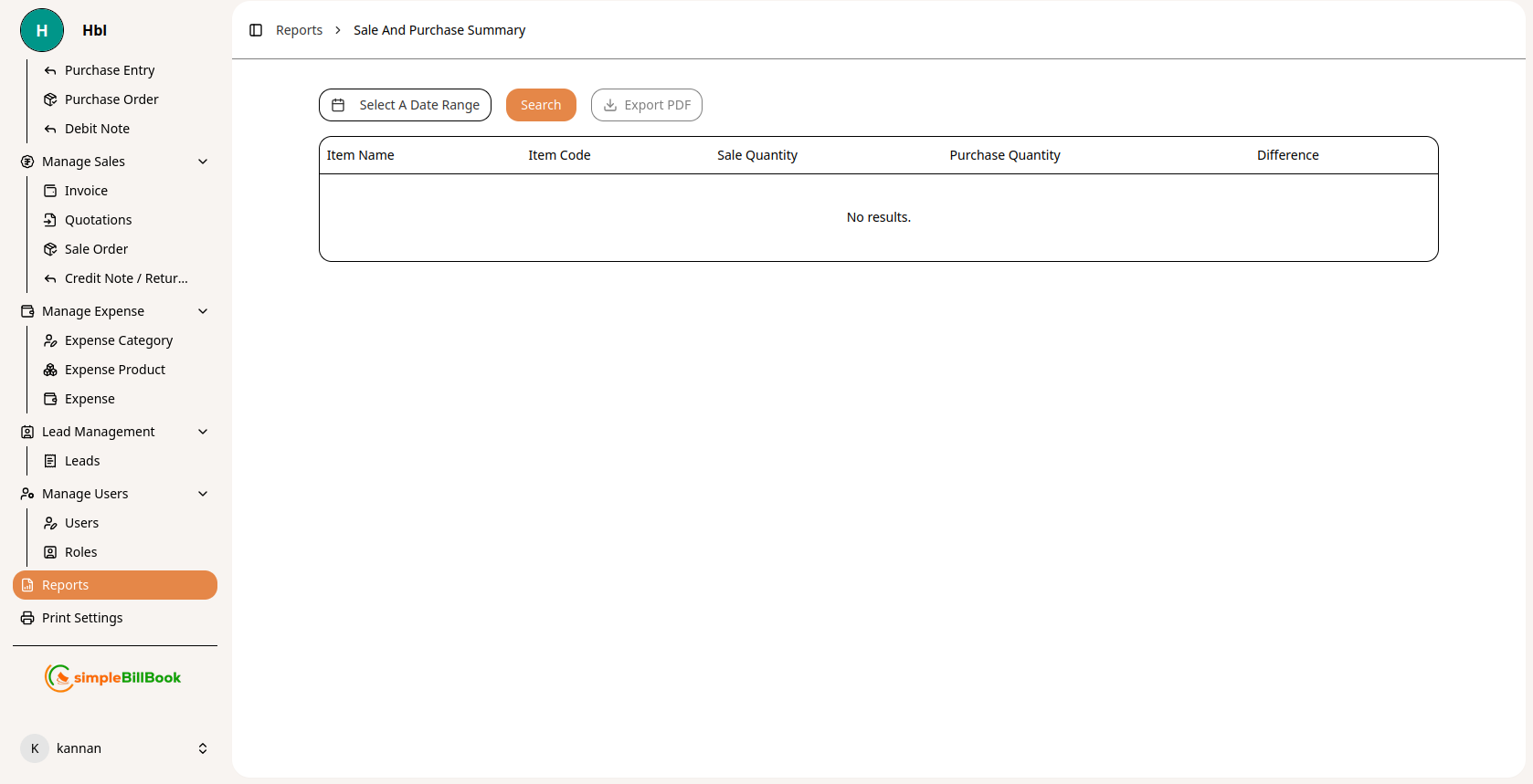 Sales And Purchase Summary