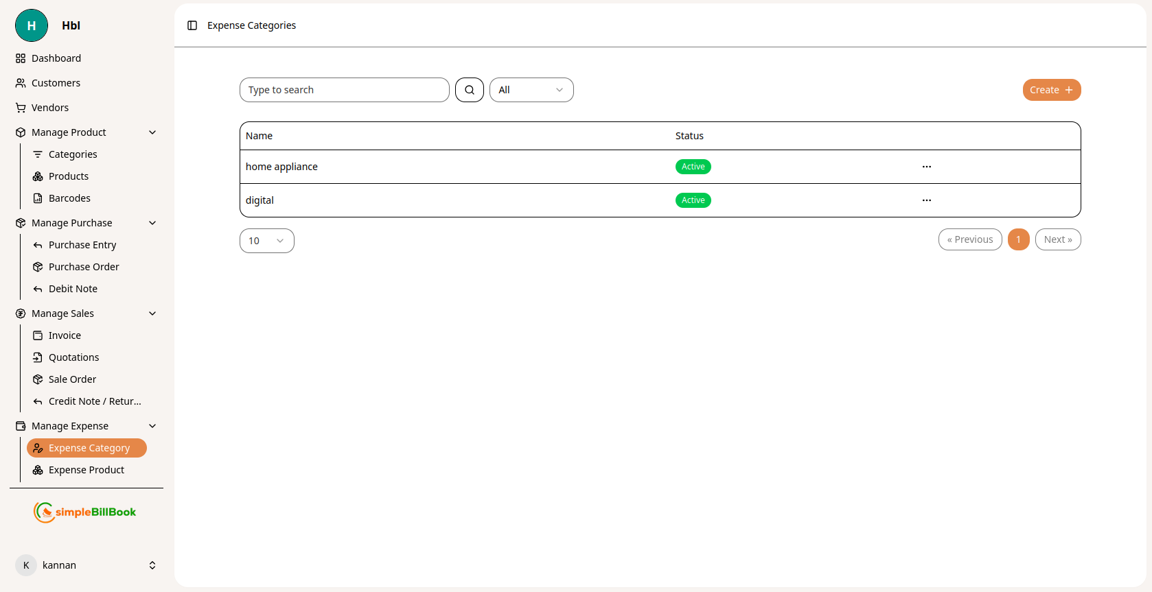 செலவு வகைகள் பட்டியல்